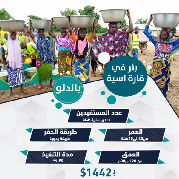 حفر بئر بالدلو في إفريقيا